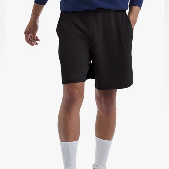 Hanes Men's Black Athletic Shorts NEW - Picture 1 of 6